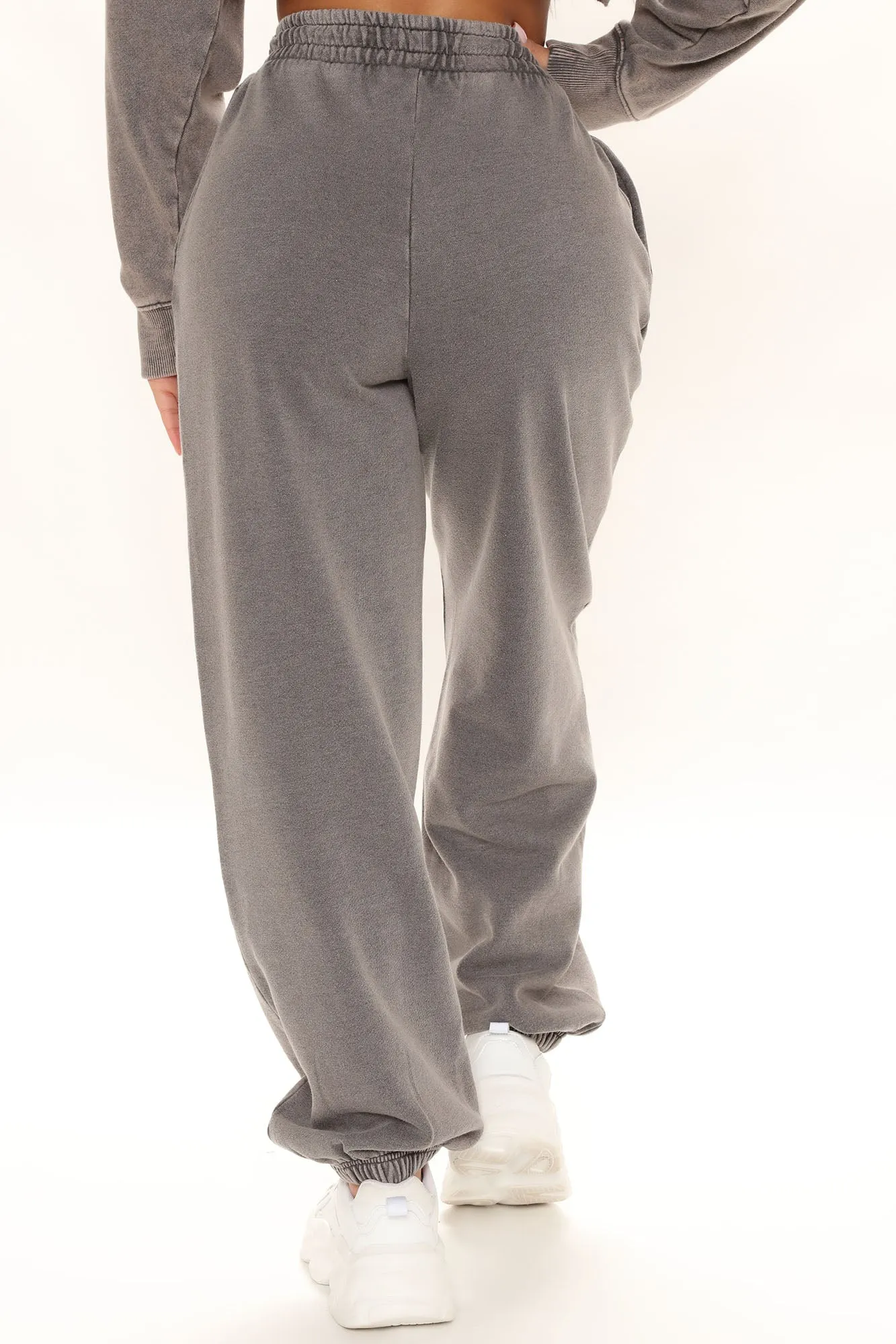 A Day In My Life Sweatpants - Grey Mineral Wash