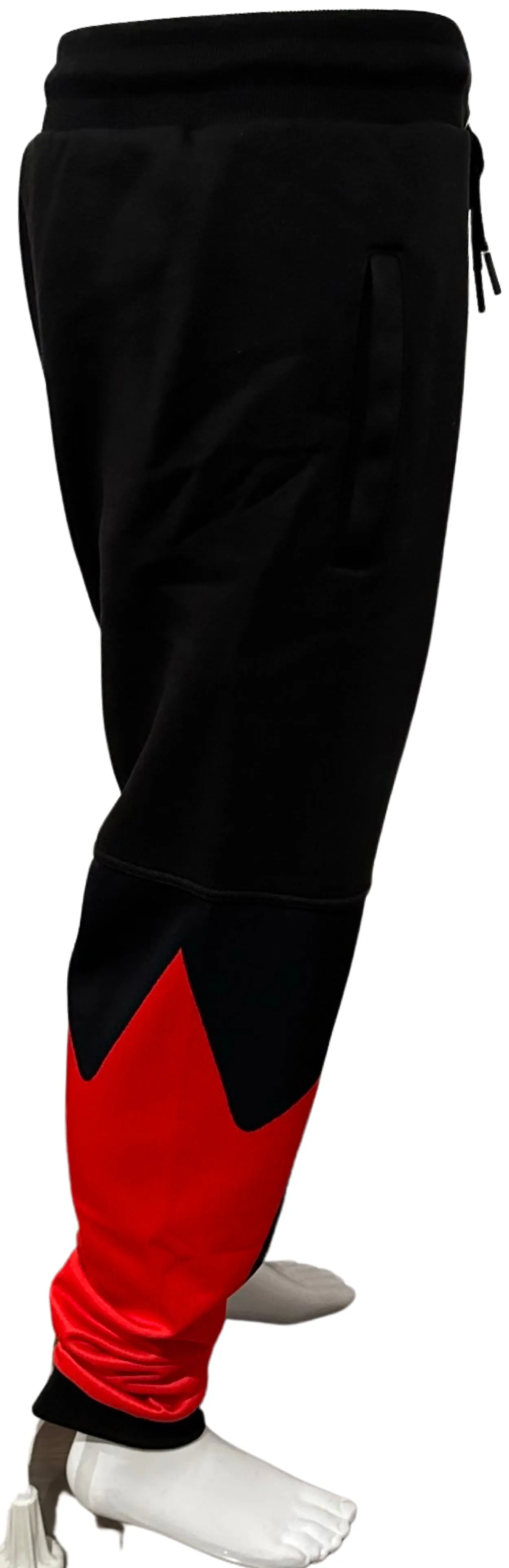 ^ALL HEART^ CANADIAN WORLD JUNIOR HOCKEY (BLACK-RED) JOGGER SWEATPANTS