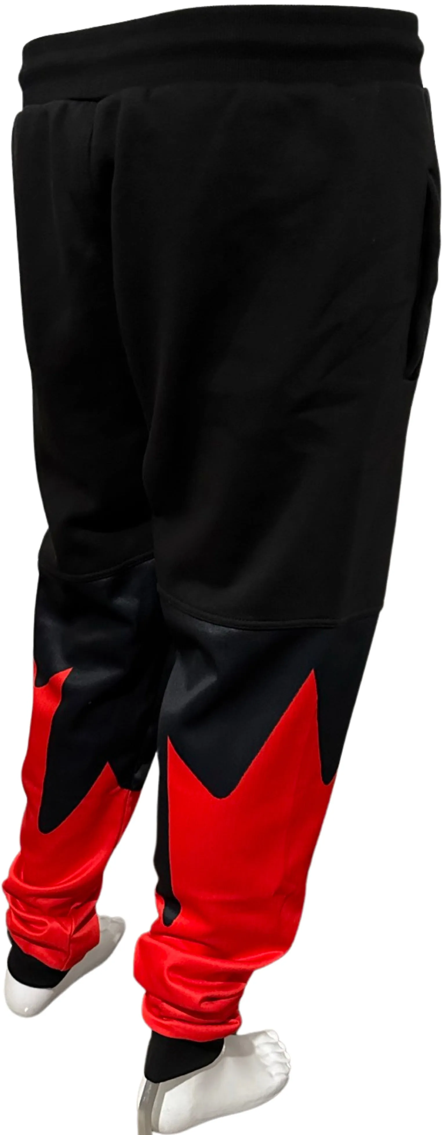 ^ALL HEART^ CANADIAN WORLD JUNIOR HOCKEY (BLACK-RED) JOGGER SWEATPANTS