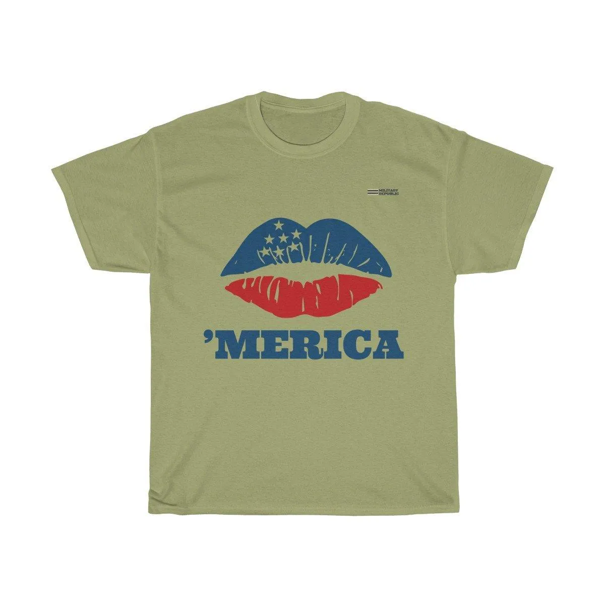 American Patriotic Lips 'Merica T-shirt