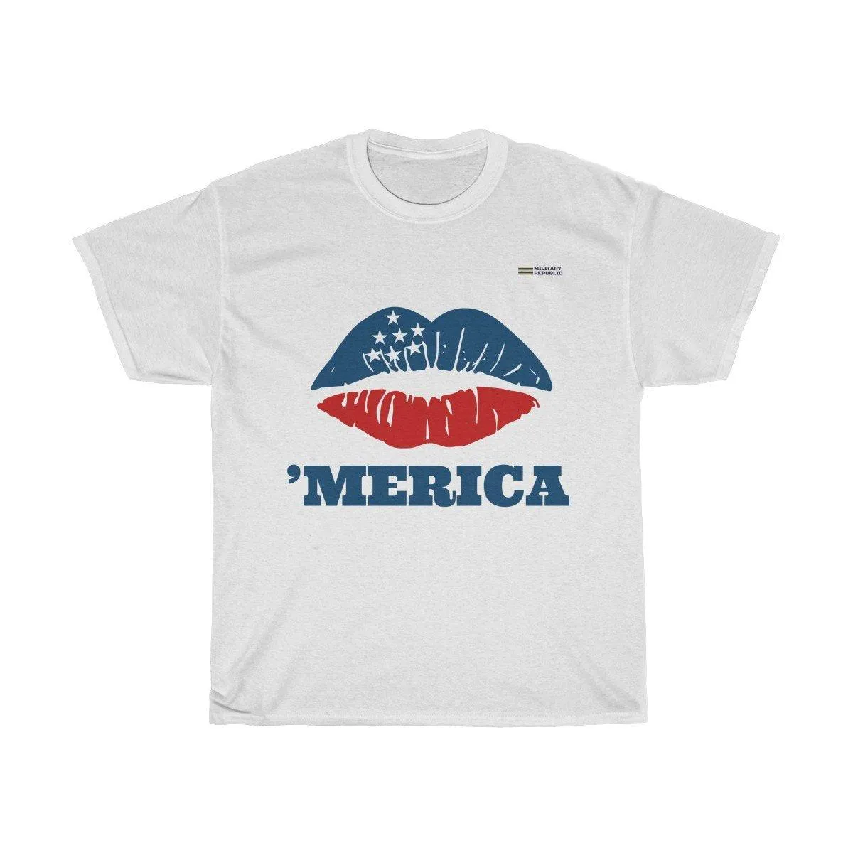 American Patriotic Lips 'Merica T-shirt