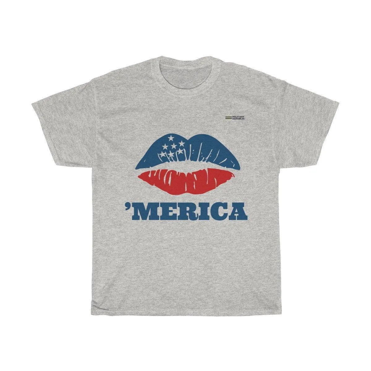 American Patriotic Lips 'Merica T-shirt