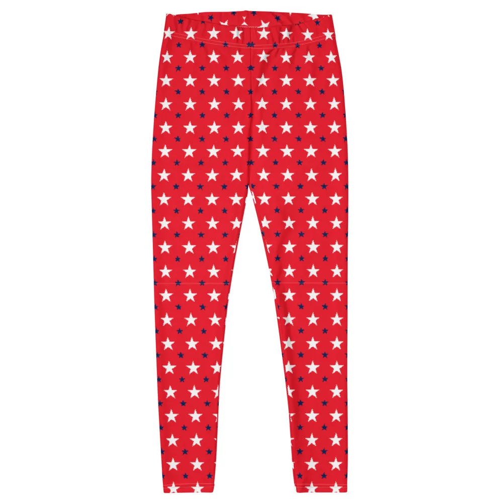 Americana Stars Red Leggings