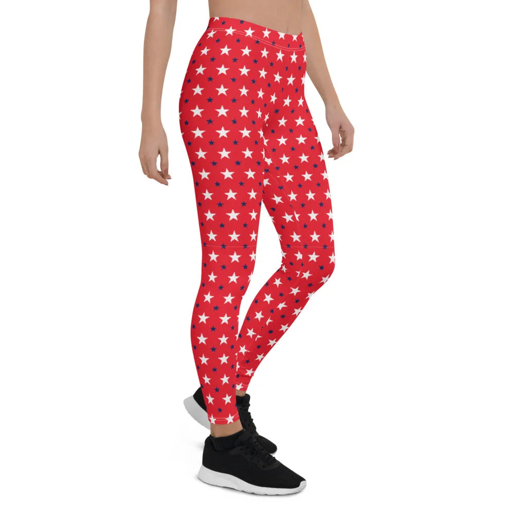 Americana Stars Red Leggings