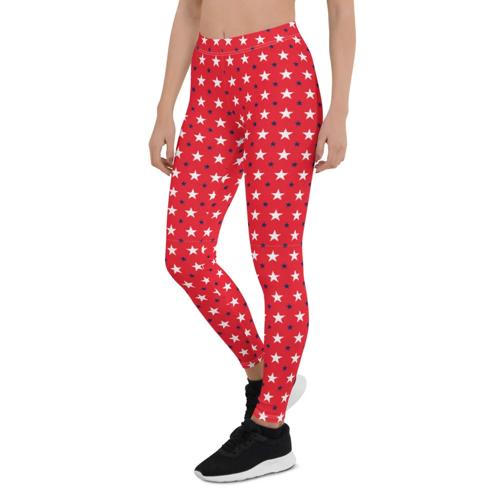 Americana Stars Red Leggings