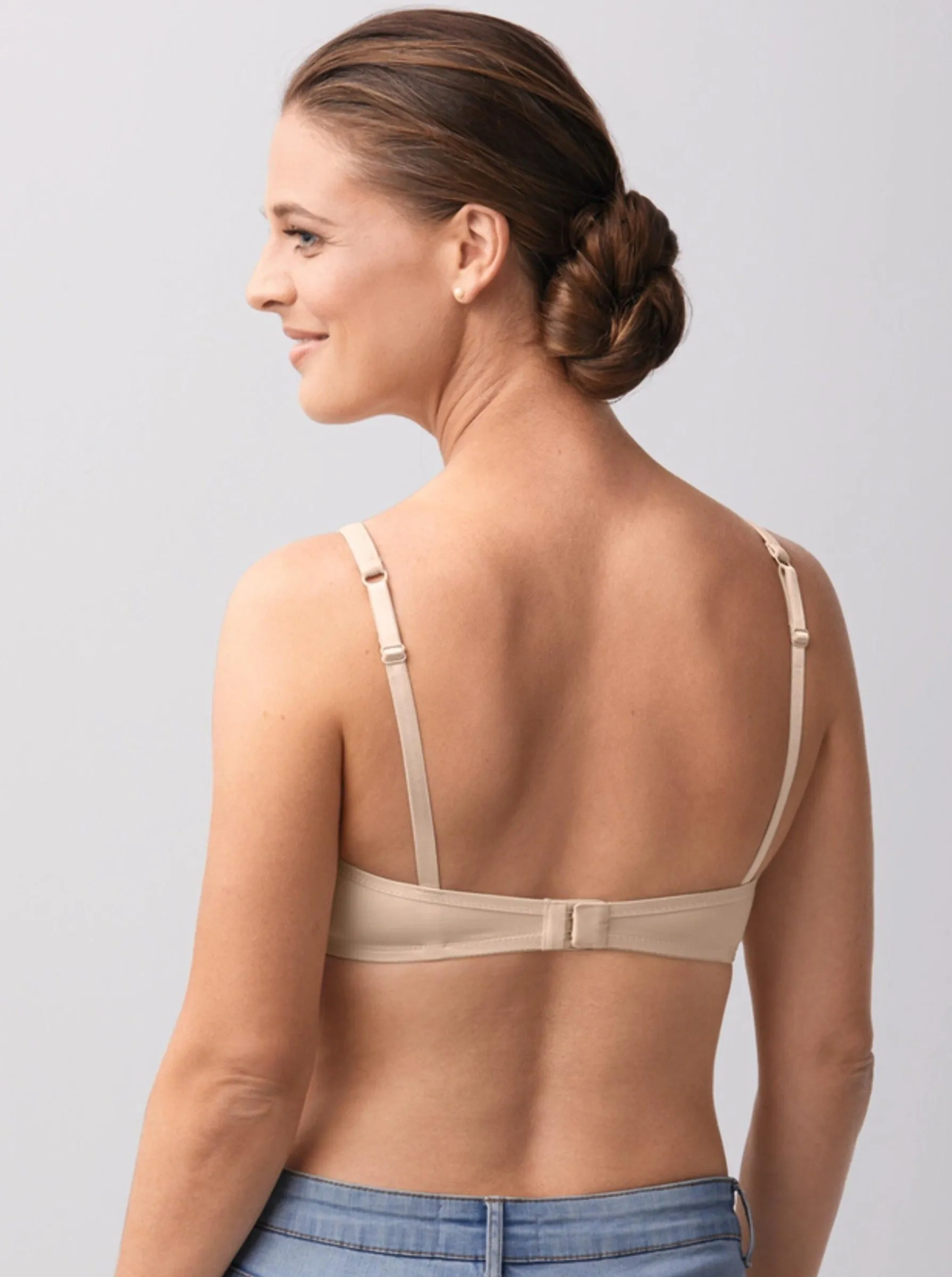 Amoena Lara Wire Free Padded Mastectomy Bra - Nude