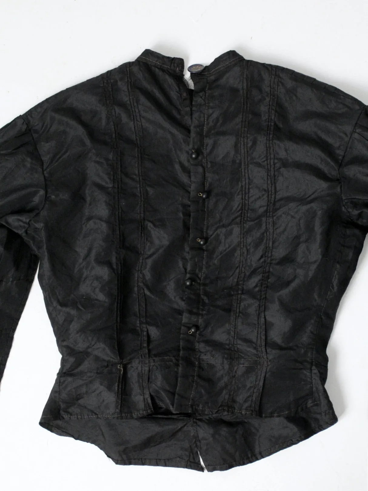 antique Victorian black silk blouse