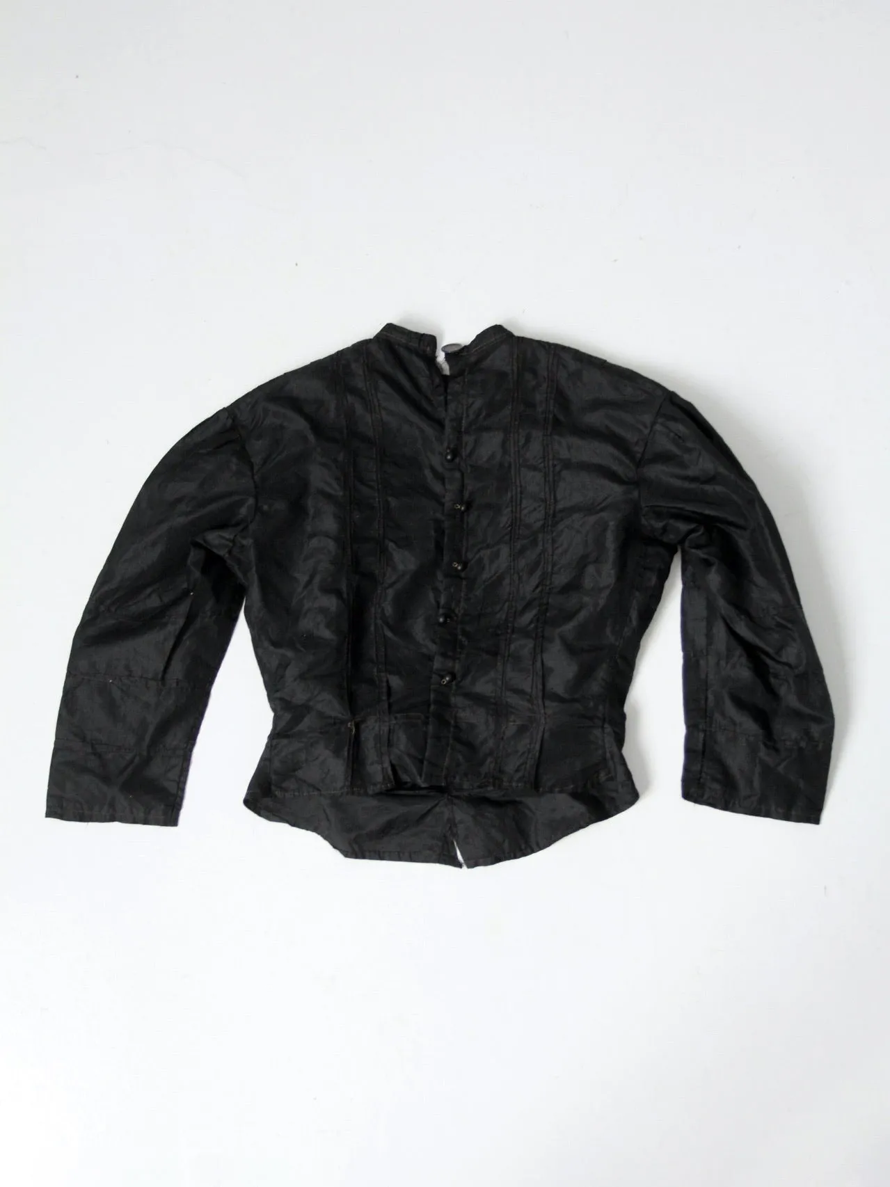 antique Victorian black silk blouse