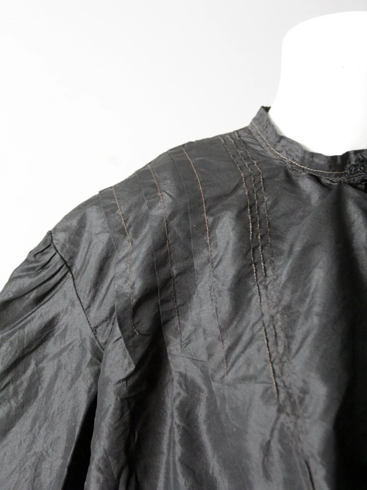 antique Victorian black silk blouse