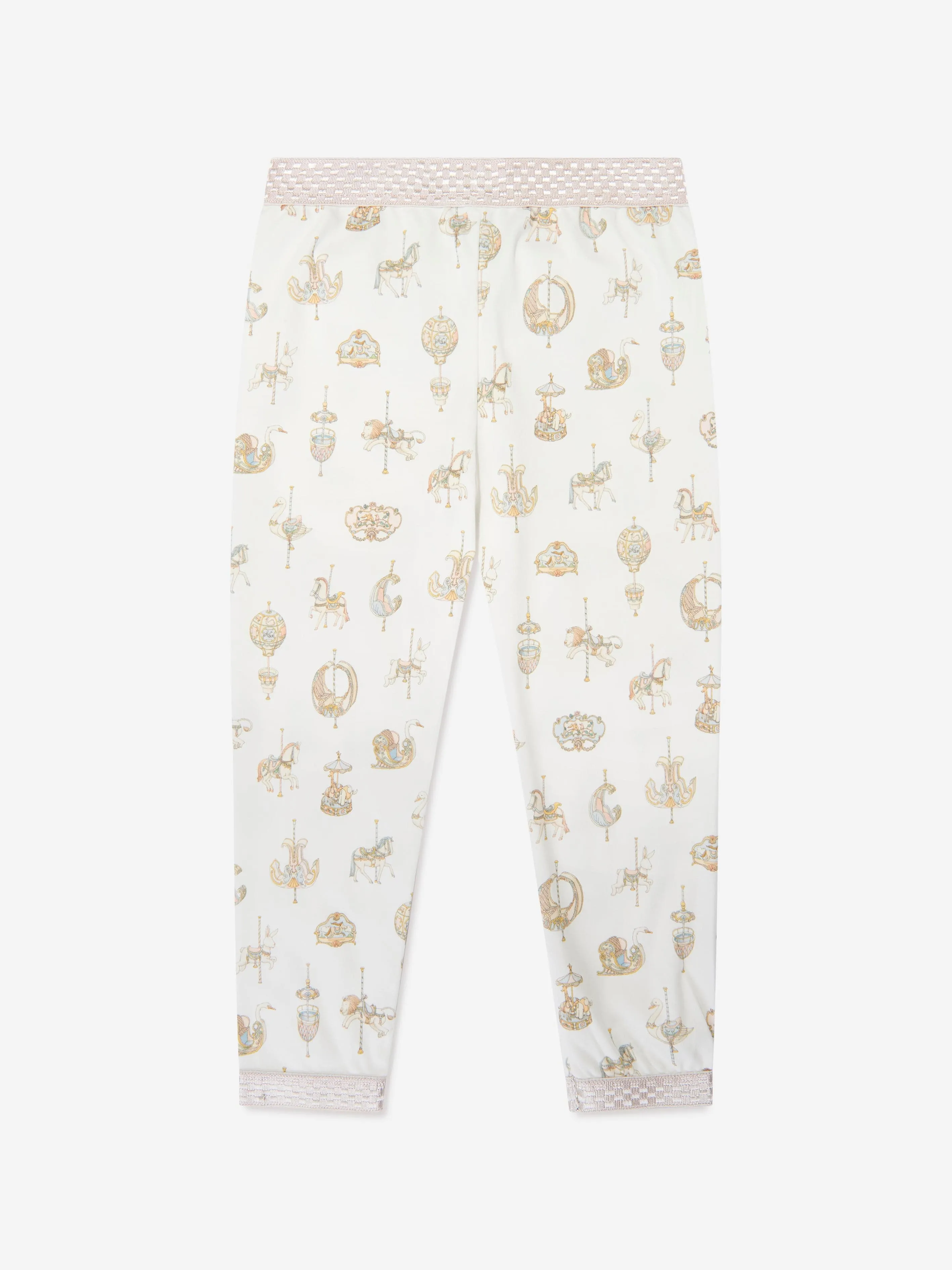 Atelier Choux Kids Carousel Loungewear Set in White