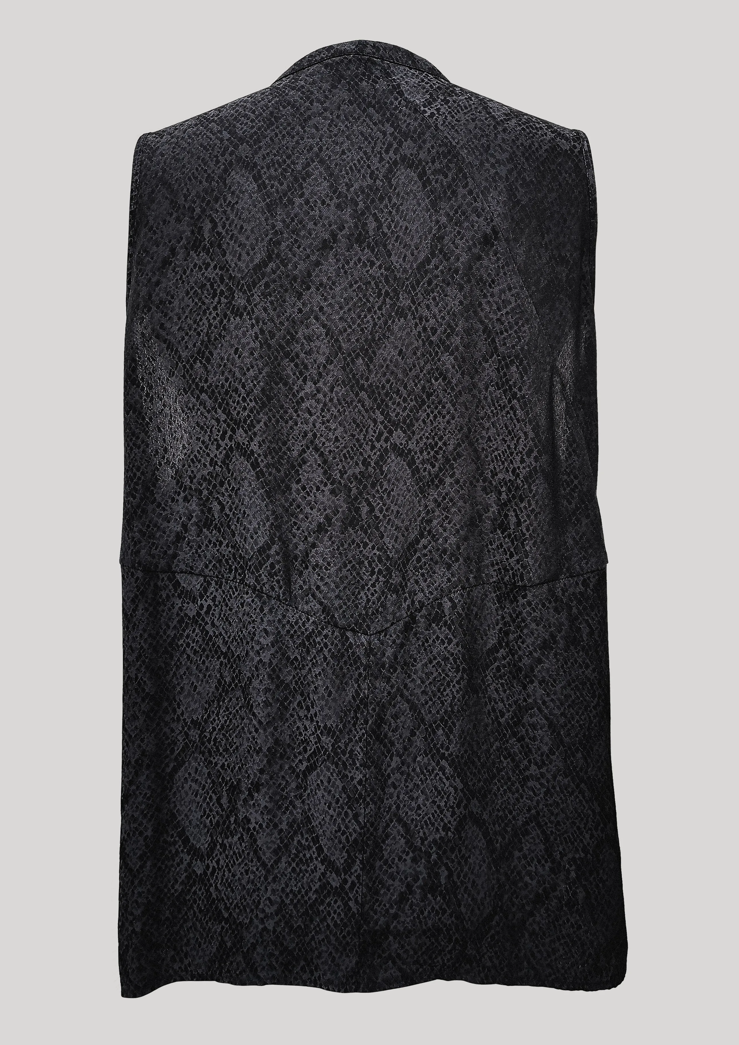 BLOUSE SLEEVELESS - JACQUARD SATIN black snake