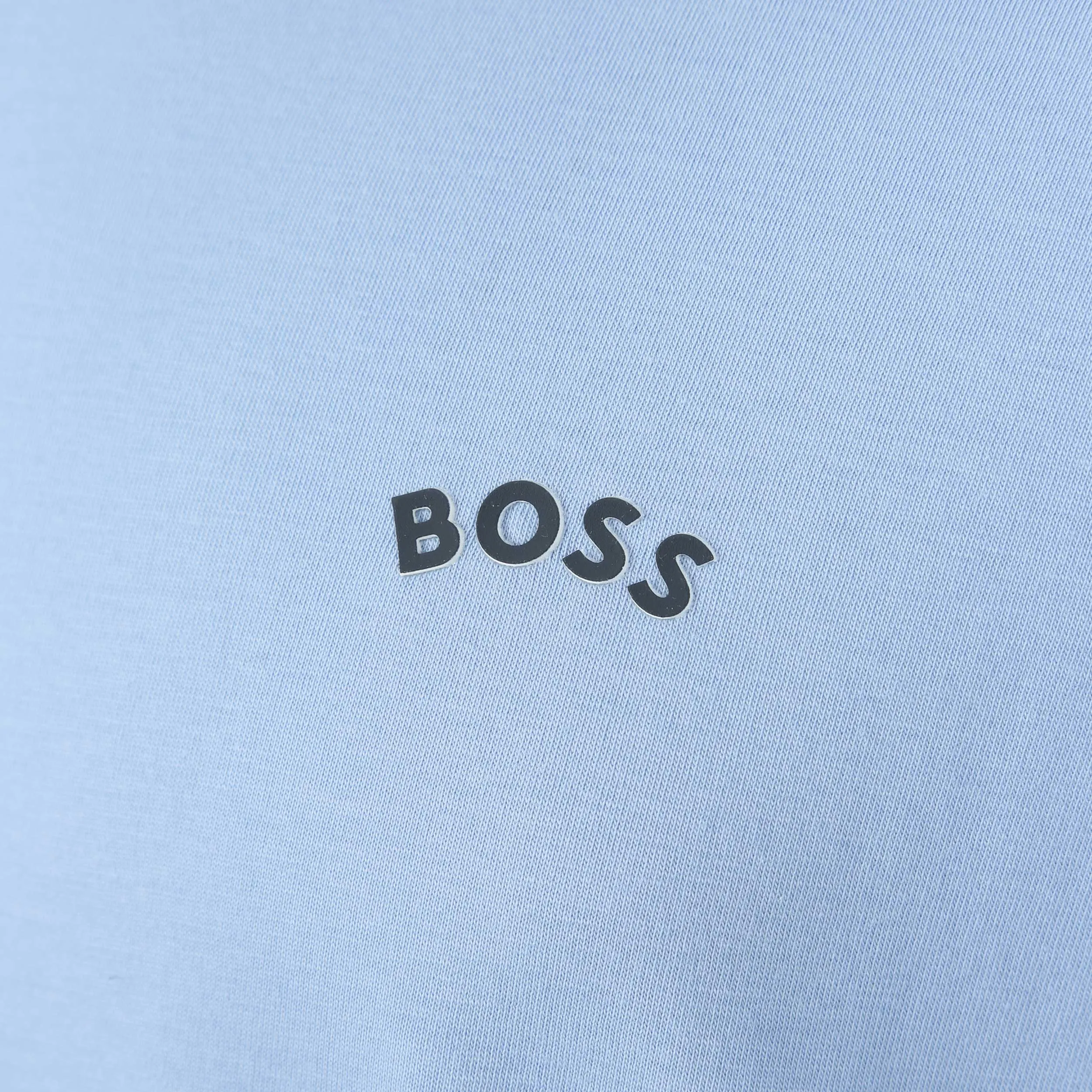 BOSS Tee Curved T-Shirt in Open Blue