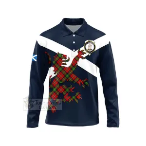 Boyd Tartan Lion Rampant Long Sleeve Polo Shirt  Proudly Display Your Heritage with Alba Gu Brath and Clan Name