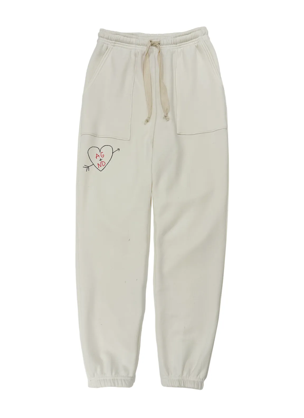 Carved Heart Customized Initials Unisex Sweatpants