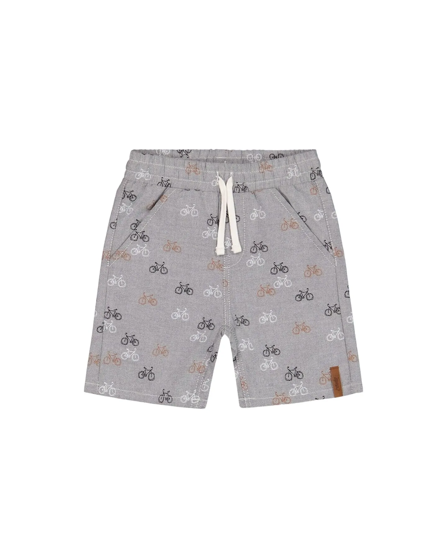 Chambray Short Dark Grey Printed Bicycle