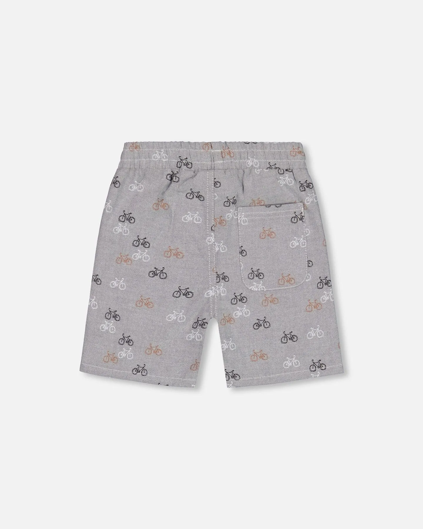 Chambray Short Dark Grey Printed Bicycle