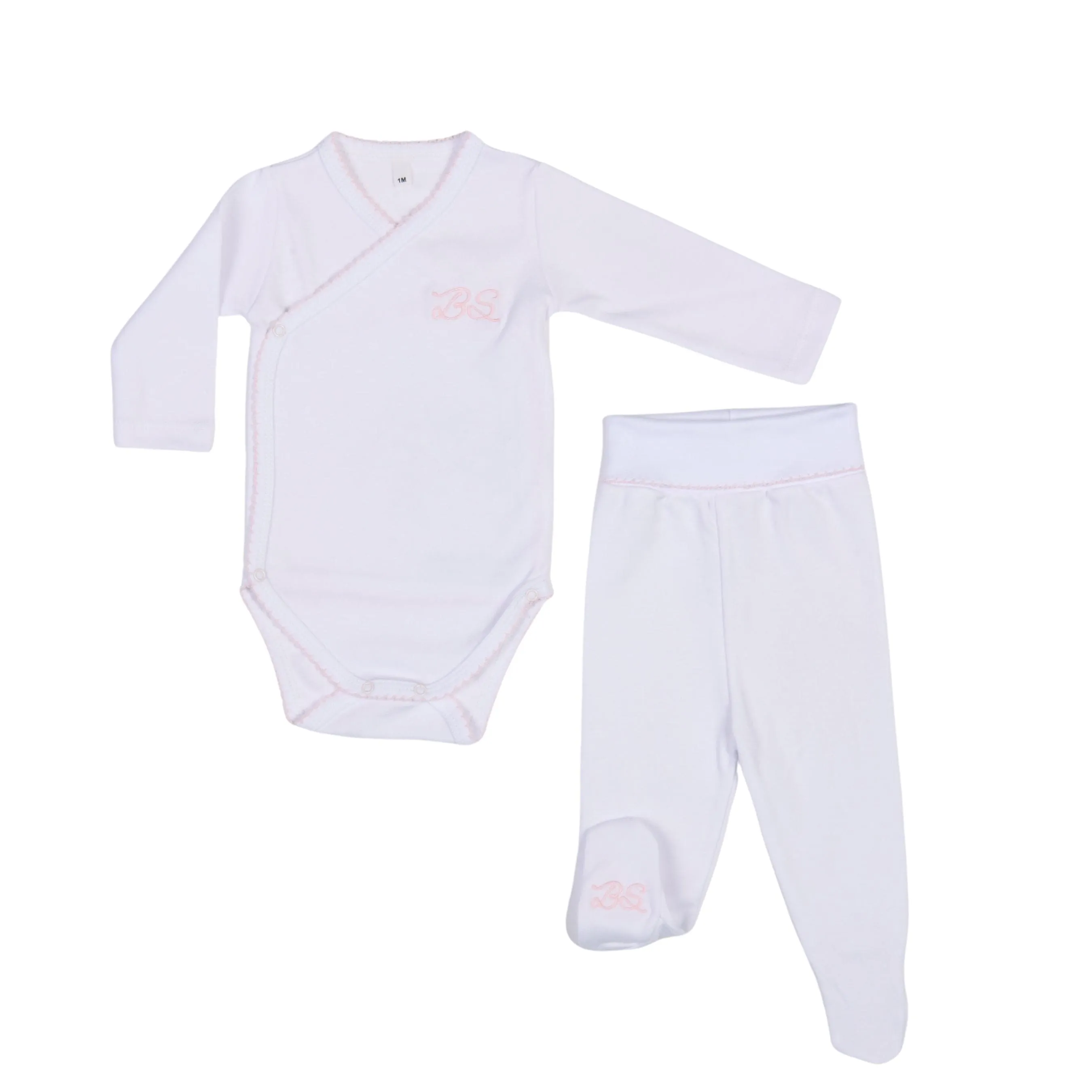 Chely | Girls Rose Blush Cotton Bodysuit Set (4)