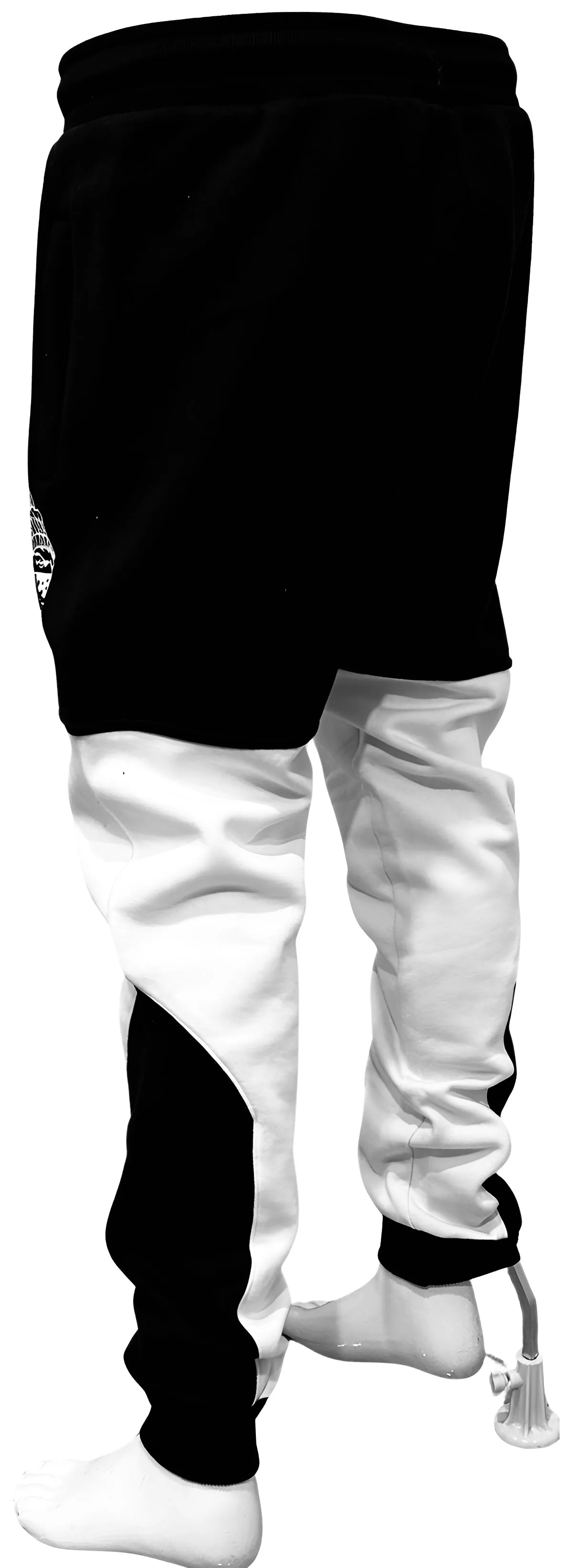 ^CHIEFIN’^ (BLACK-WHITE) JOGGER SWEATPANTS (CUT & SEW)