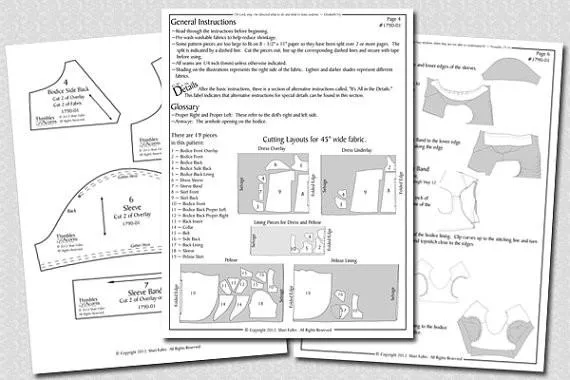 Civil War Shirt 18" Doll Clothes Pattern