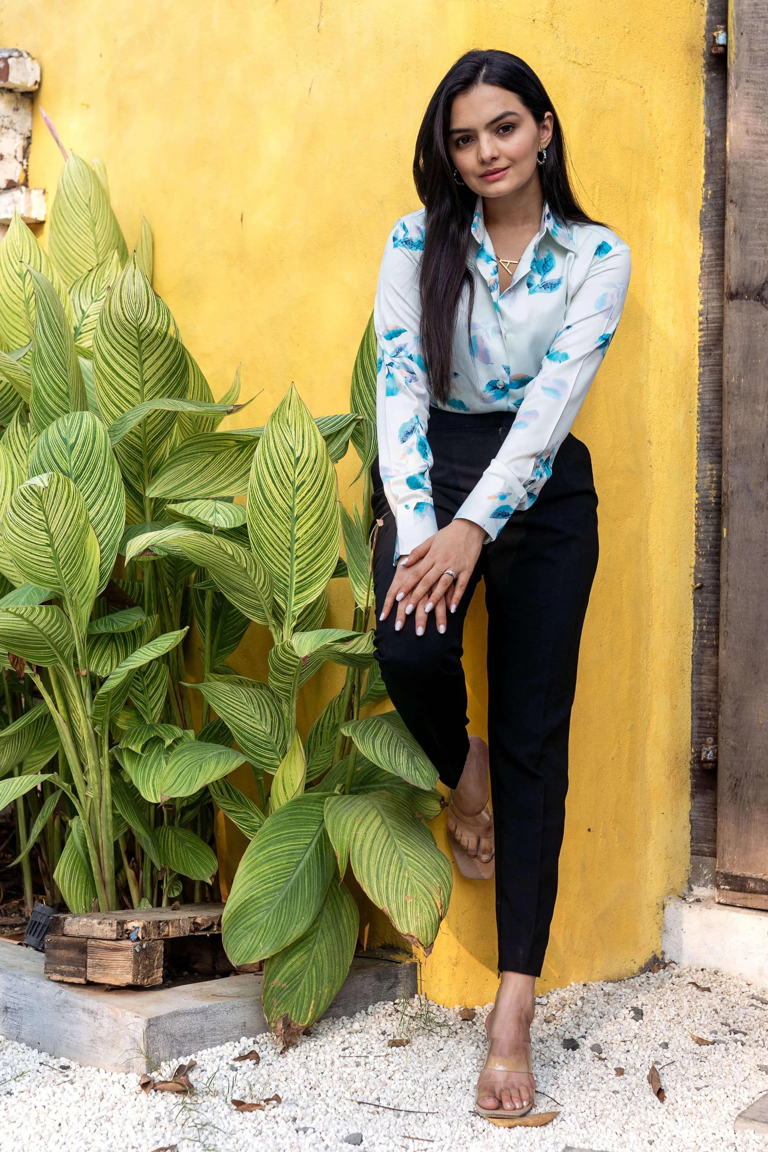 Classic Blue & White Floral Shirt