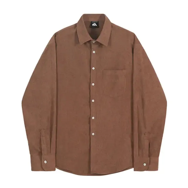 Classic Corduroy Long Sleeve Shirt for the Autumn-Winter Season