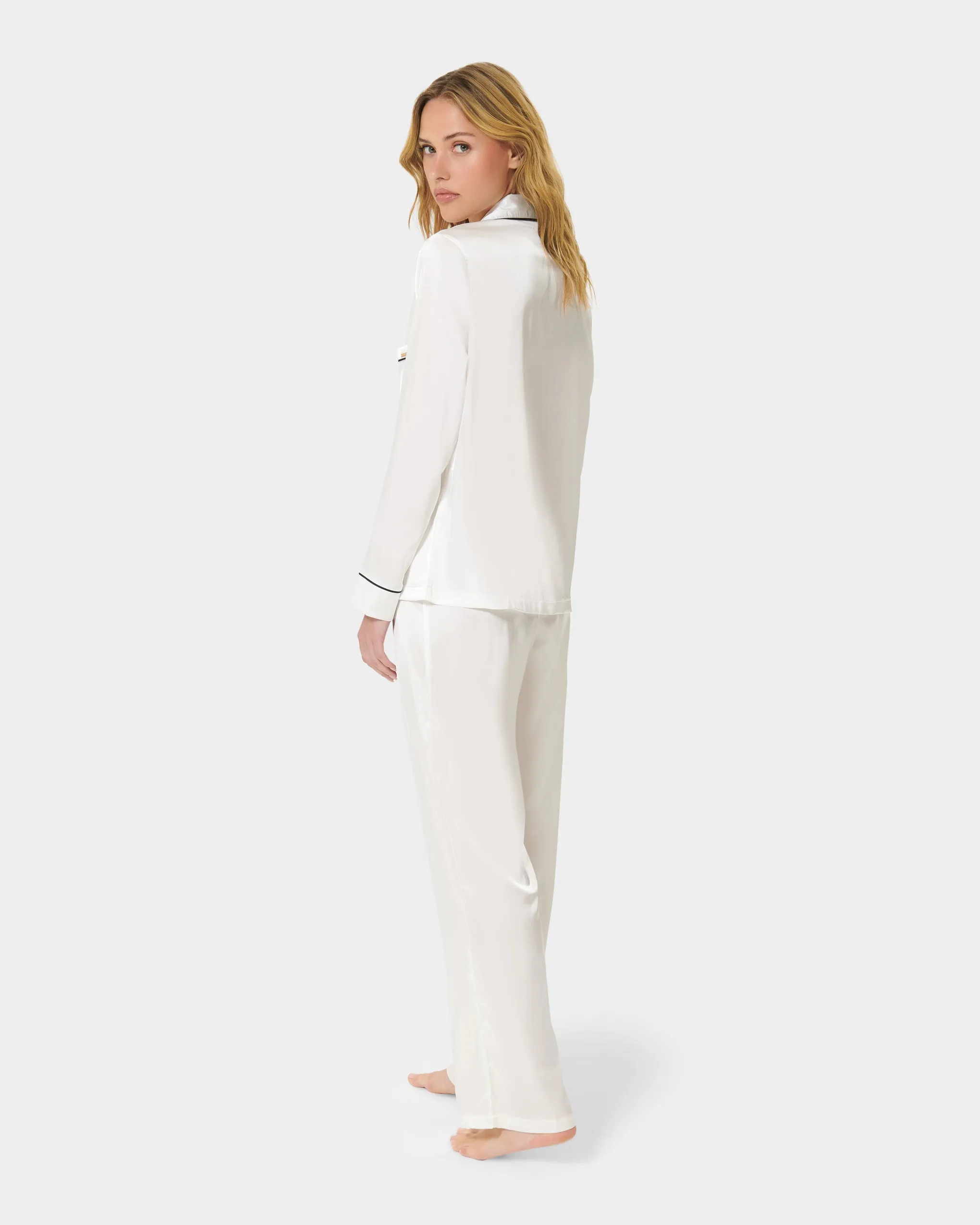 Claudia Shirt and Trouser Set Cream/Black