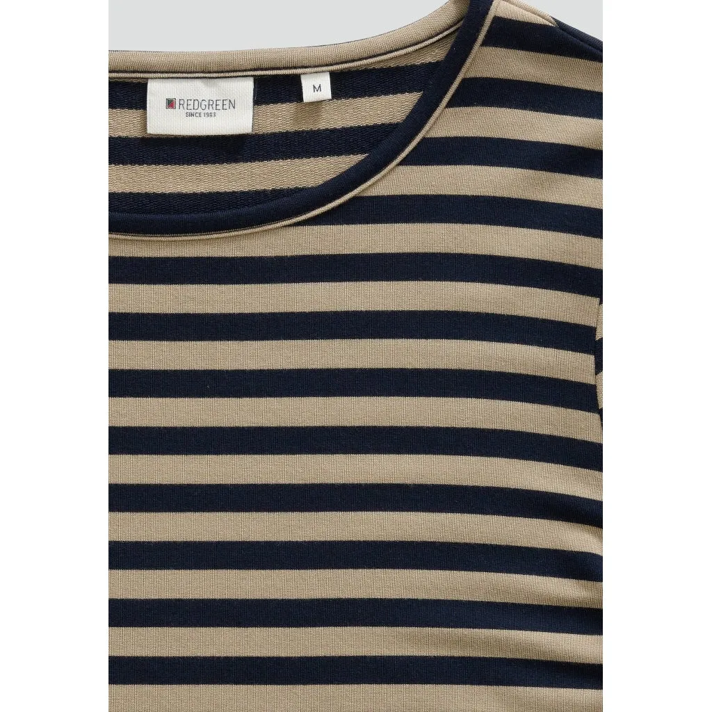 Cleo 3/4 LS T-shirt - Dark Sand Stripe