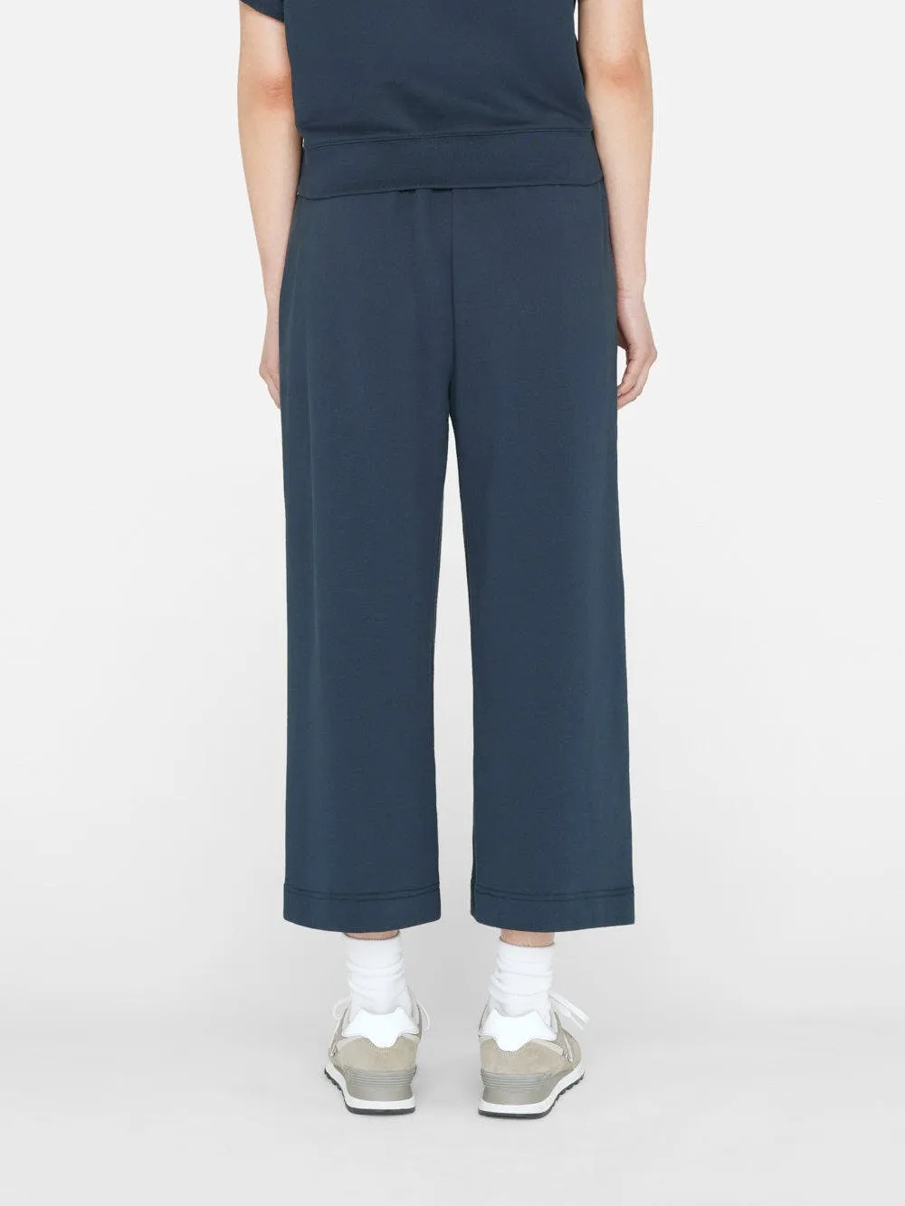 Cropped Wide Leg Sweatpant ~ Navy