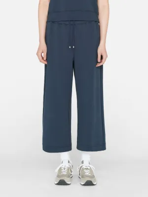 Cropped Wide Leg Sweatpant ~ Navy