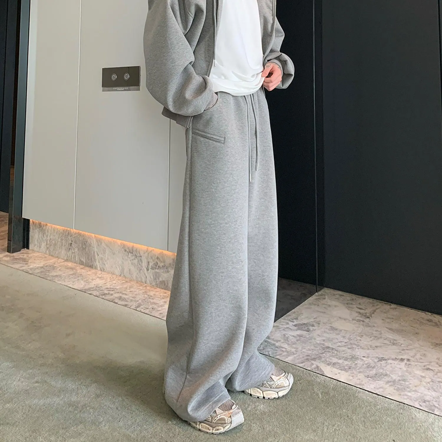 Cui Solid Color Drawstring Sweatpants