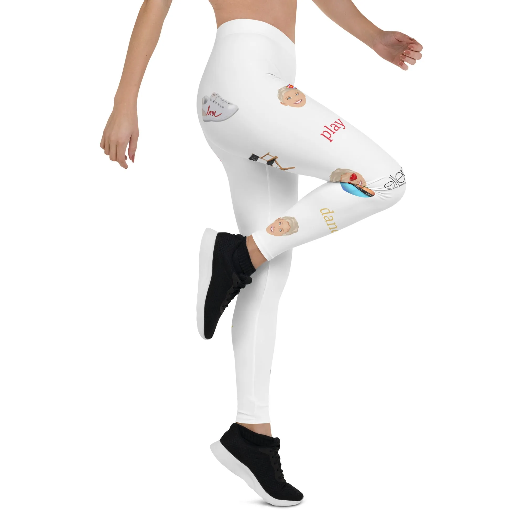 Ellen Emoji Leggings-White