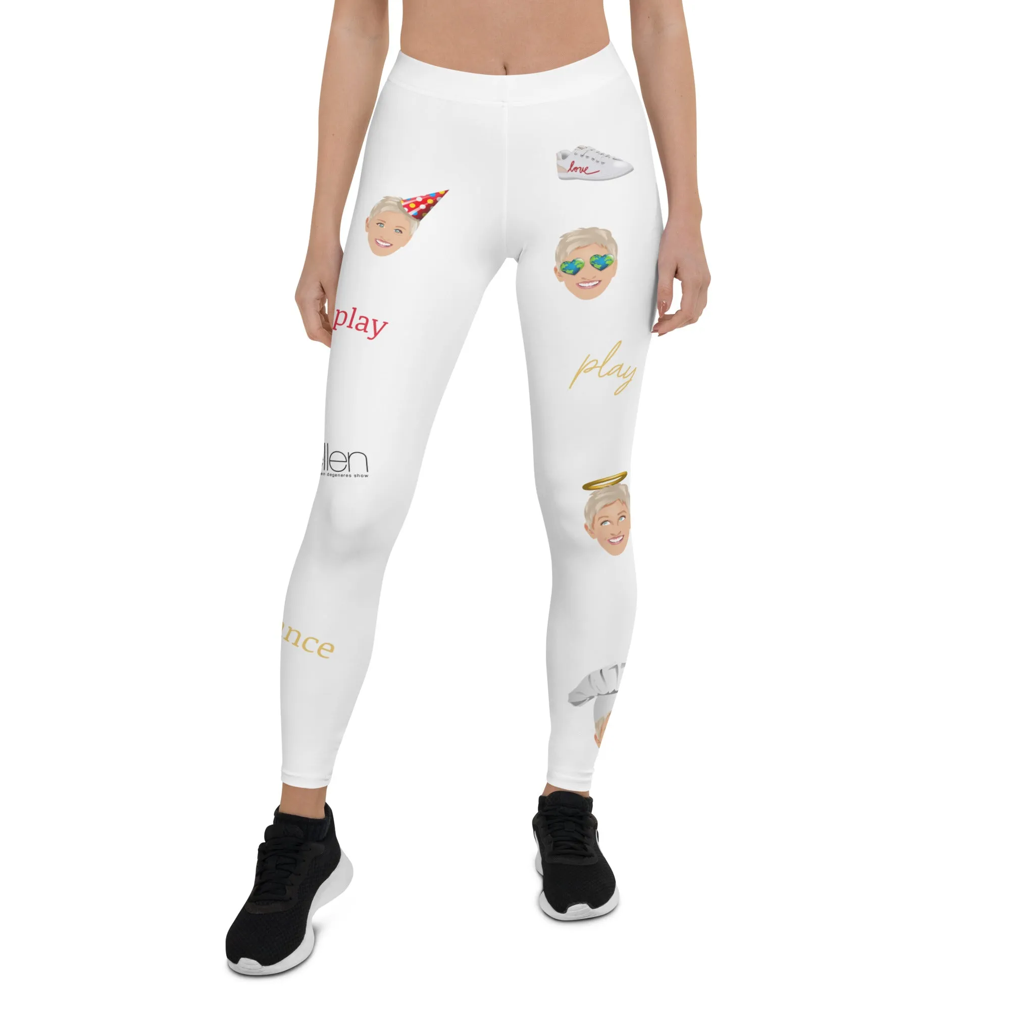 Ellen Emoji Leggings-White