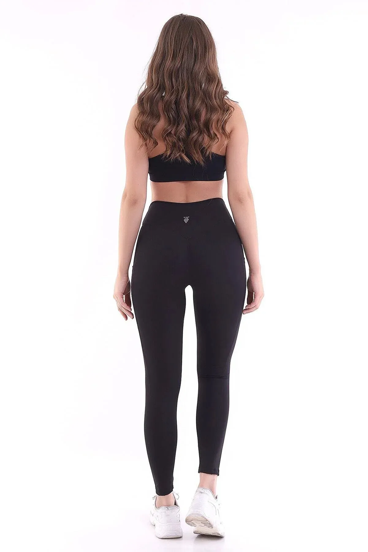 Emfure Women's Black Double Pocket Leggings