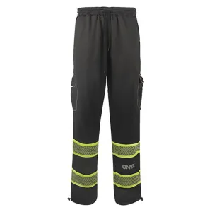 GSS Safety Non-ANSI ONYX Fleece Enhanced Visibility Sweat Pants w/ Segment Tape