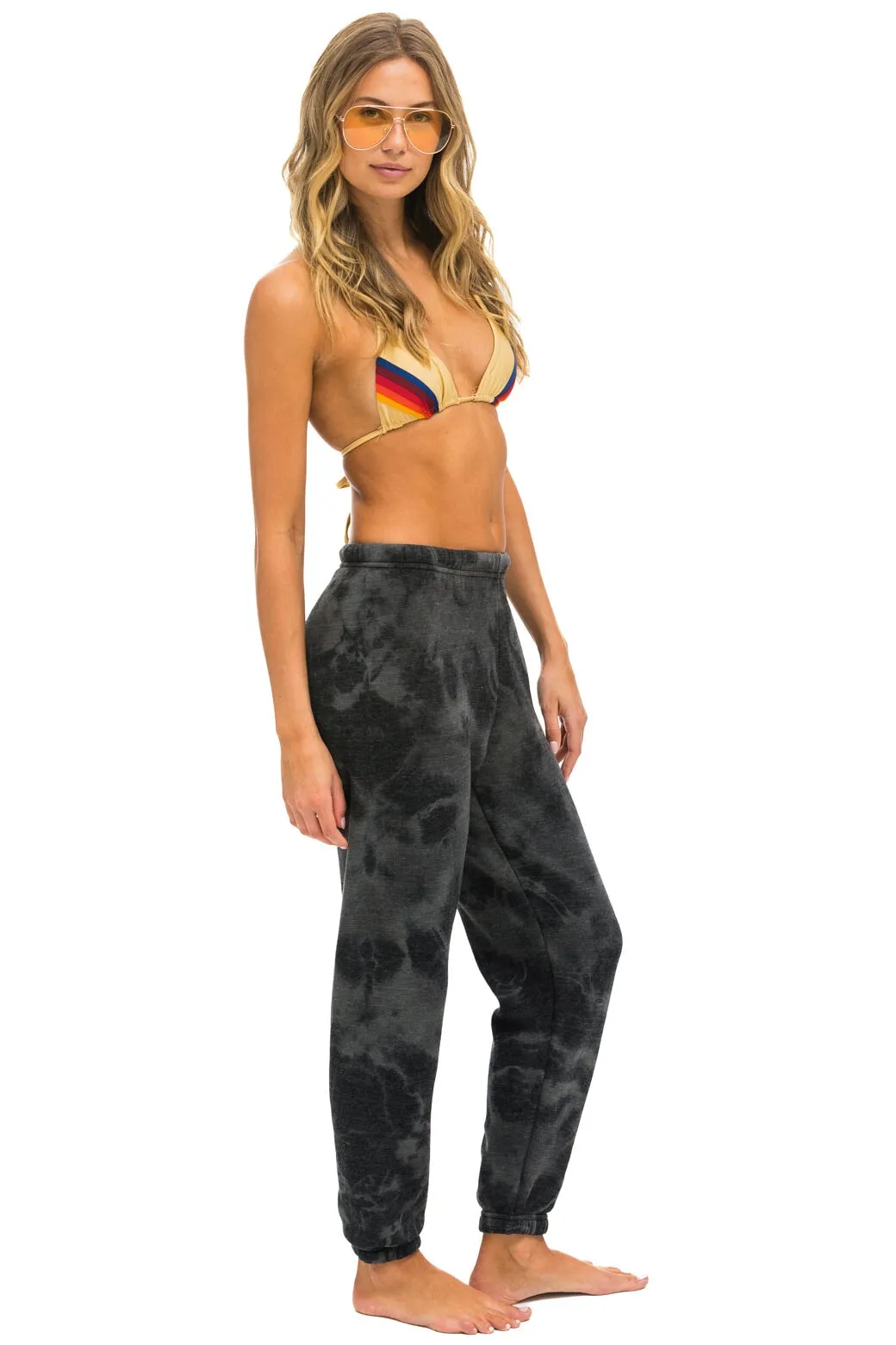 HAND DYED SWEATPANTS - TIE DYE VINTAGE CHARCOAL