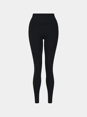 High Waisted Leggings - Marl Black