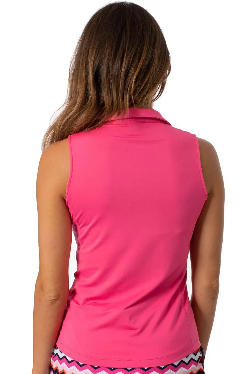 Hot Pink Sleeveless Fabulous Polo