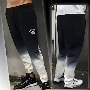 ^HUSTLE GANG^ (BLACK-MULTI) ~DIP DYE~ KNIT JOGGER SWEATPANTS