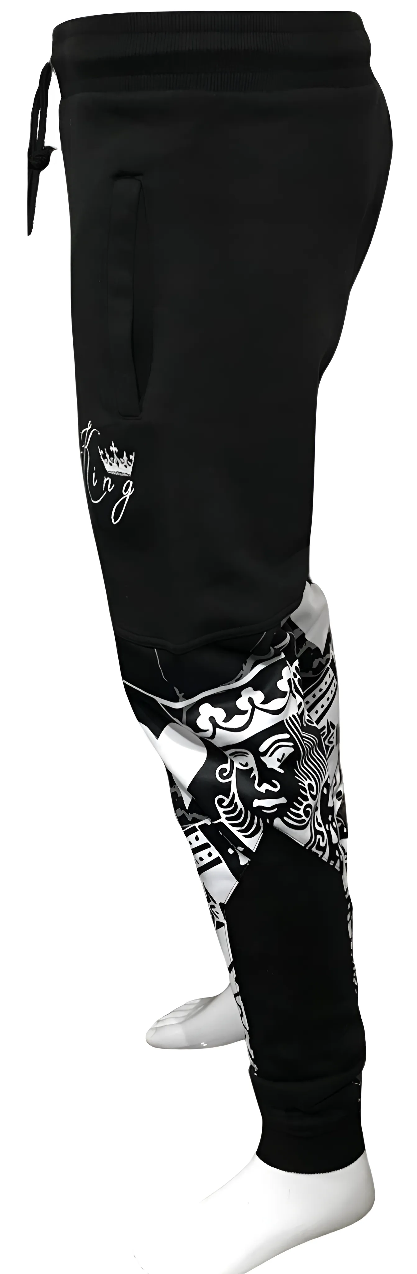 ^KING OF HEARTS^ LUXURY JOGGER SWEATPANTS (CUT & SEW) (EMBROIDERED LOGOS)