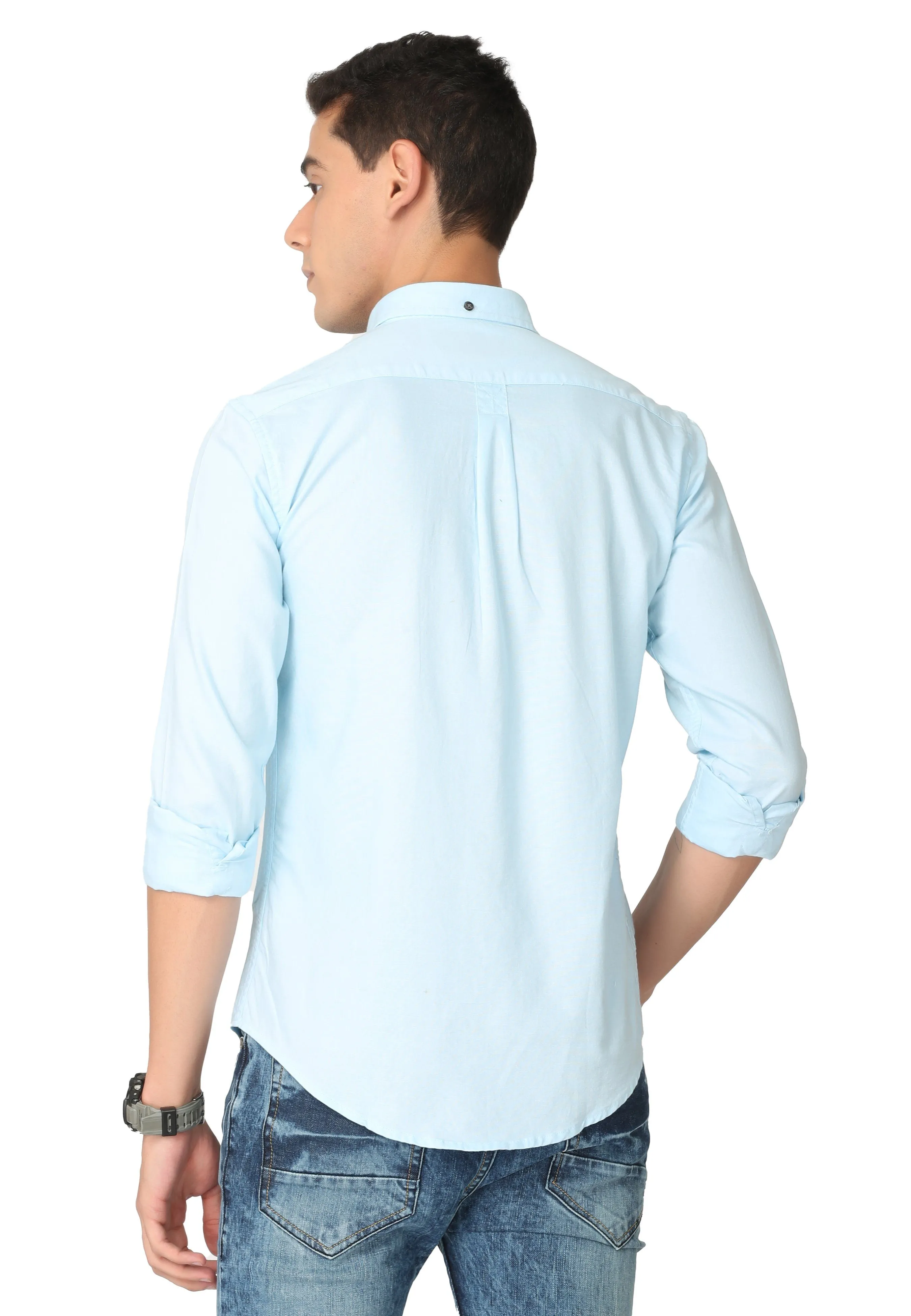 Light Blue Stain Twill Shirt