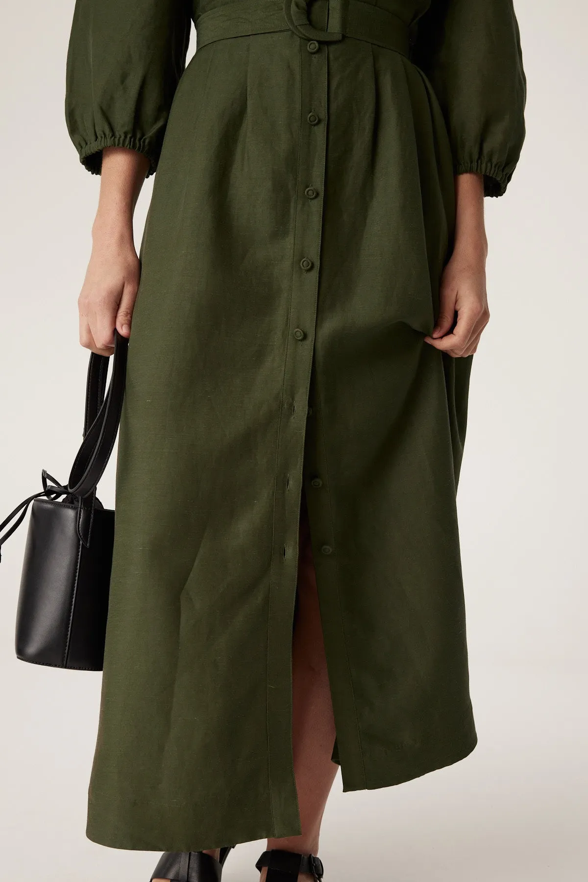 Manly Midi Dress - Olive