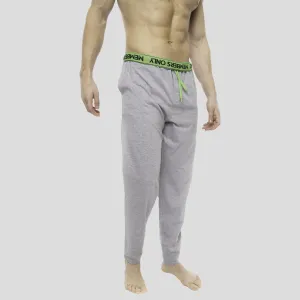 Members Only Members Only Heather Contrast Elastic Sleep Pants - Grey Green