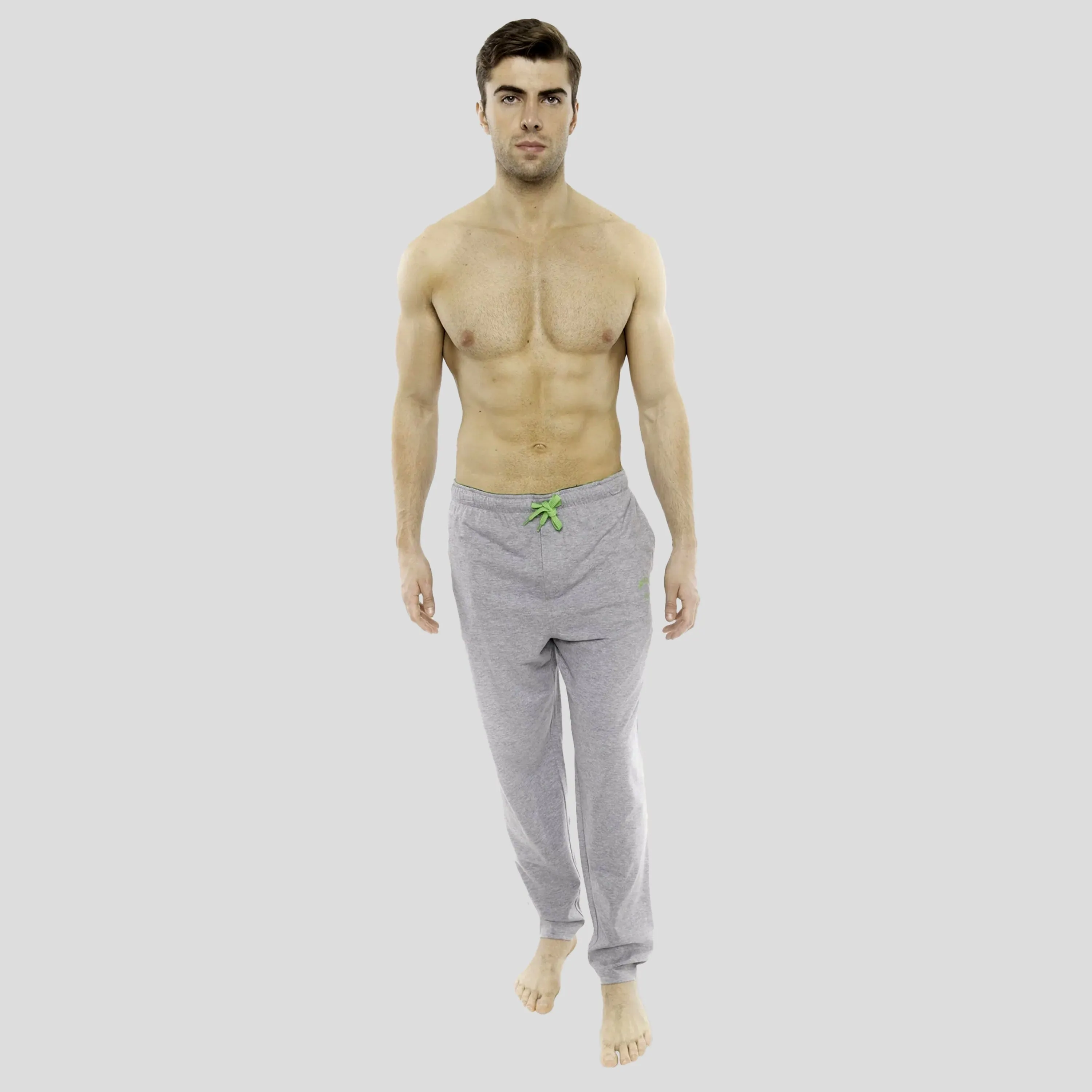 Members Only Members Only Heather Contrast Elastic Sleep Pants - Grey Green