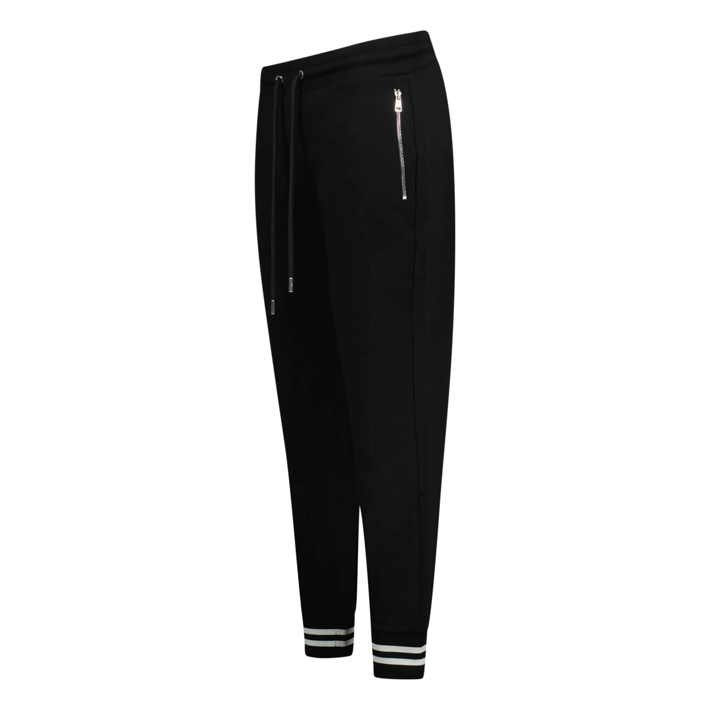 MONCLER LOGO PATCH COTTON JERSEY SWEATPANTS BLACK