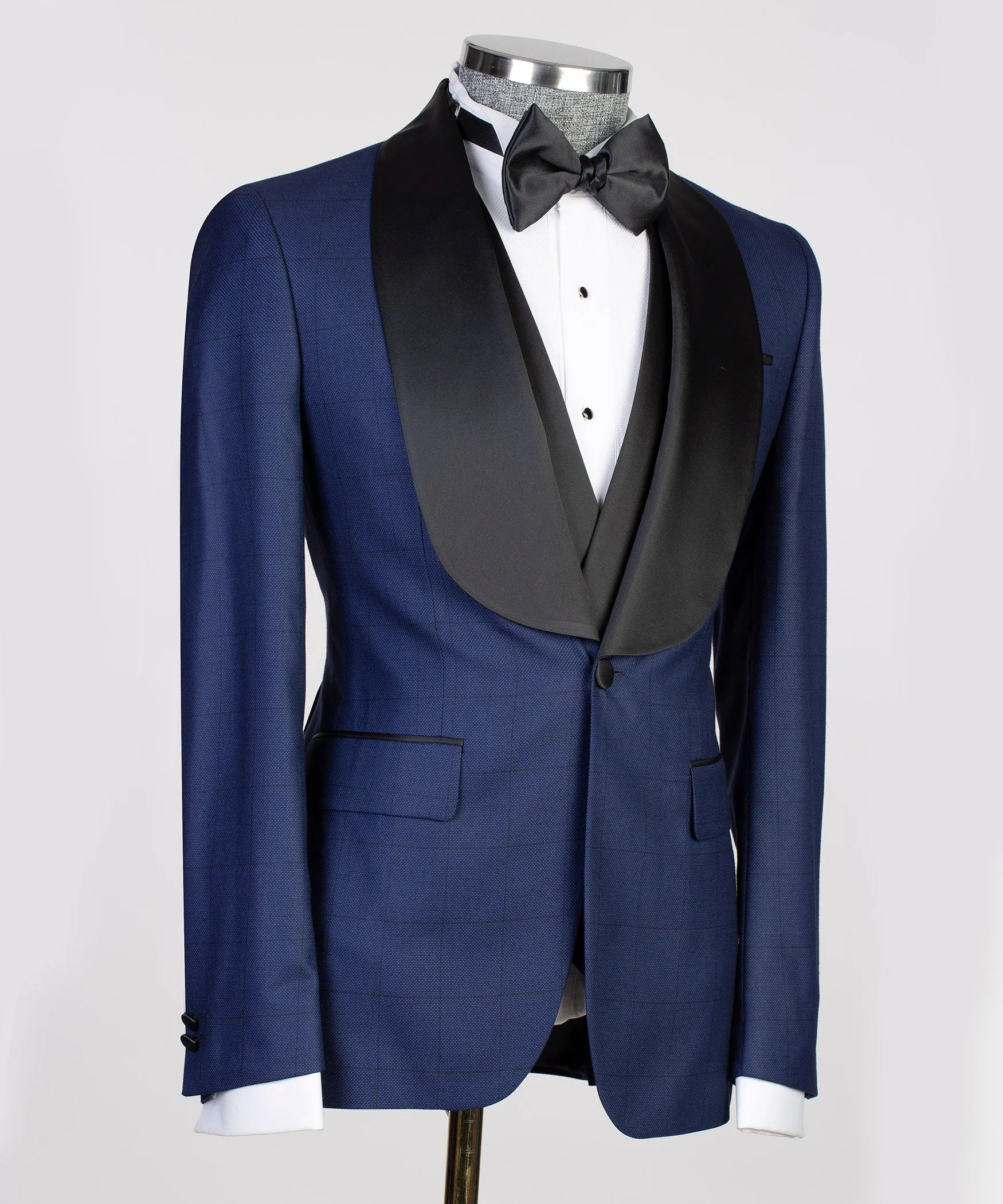 Navy Blue 3 Piece Tuxedo For Men