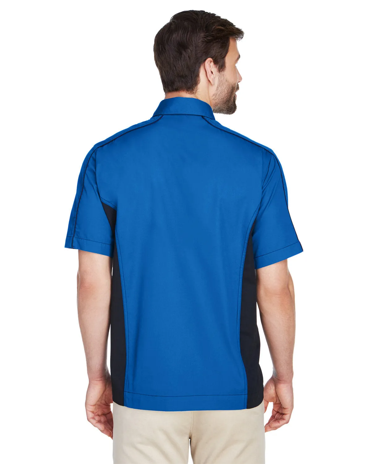 North End 87042 Men's Fuse Colorblock Twill Shirt