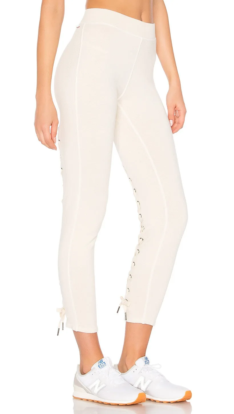 n:Philanthropy Reiko Lace Up Back Skinny Sweats White Magic