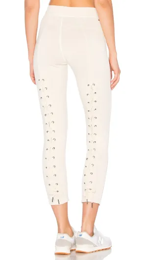 n:Philanthropy Reiko Lace Up Back Skinny Sweats White Magic