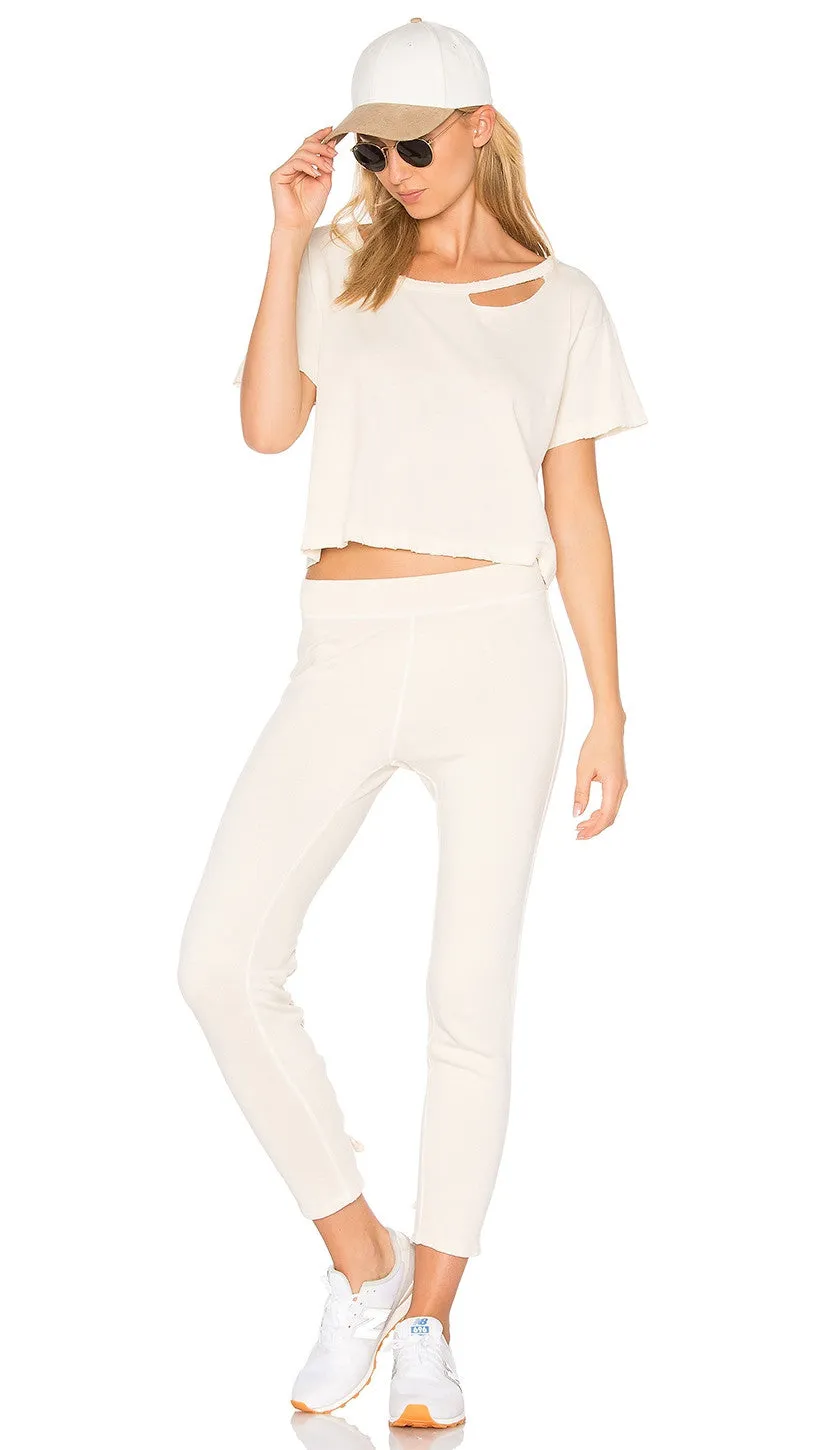 n:Philanthropy Reiko Lace Up Back Skinny Sweats White Magic