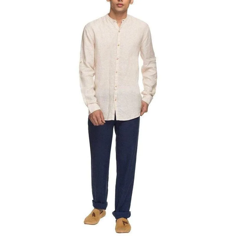 Off-White Bengal Khadi Men Shirt